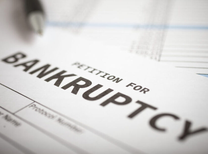 22208864 - close-up of a bankruptcy petition