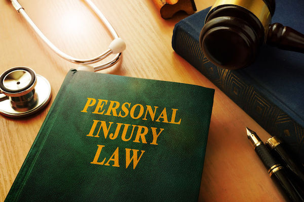 79824193 - personal injury law book on a table.