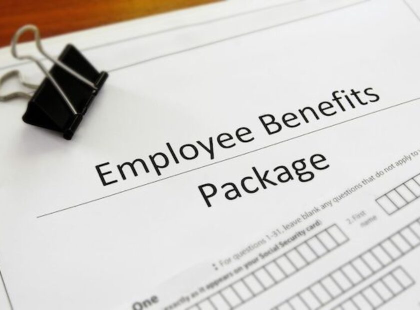 10843382 - closeup of an employee benefit package